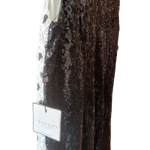 NWT | Gorgeous Sequin Floral Cocktail Dress | Laundry by Shelli Segal | Size: 10 - Picture 7 of 15